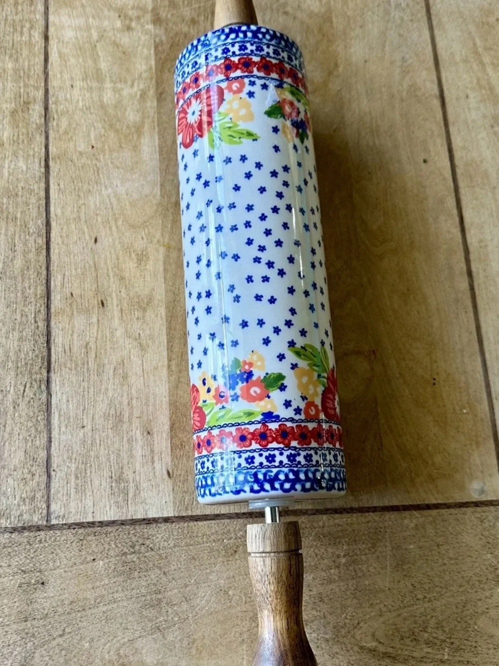 Pioneer Woman Dazzling DahliasCeramic Rolling Pin